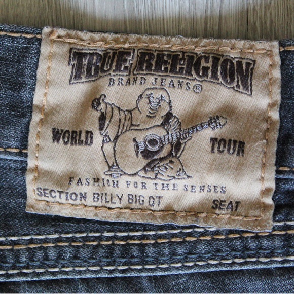 True Religion Other - VTG True Religion Jeans Billy Big QT Faded Denim Flap Pocket Size 40 USA Made